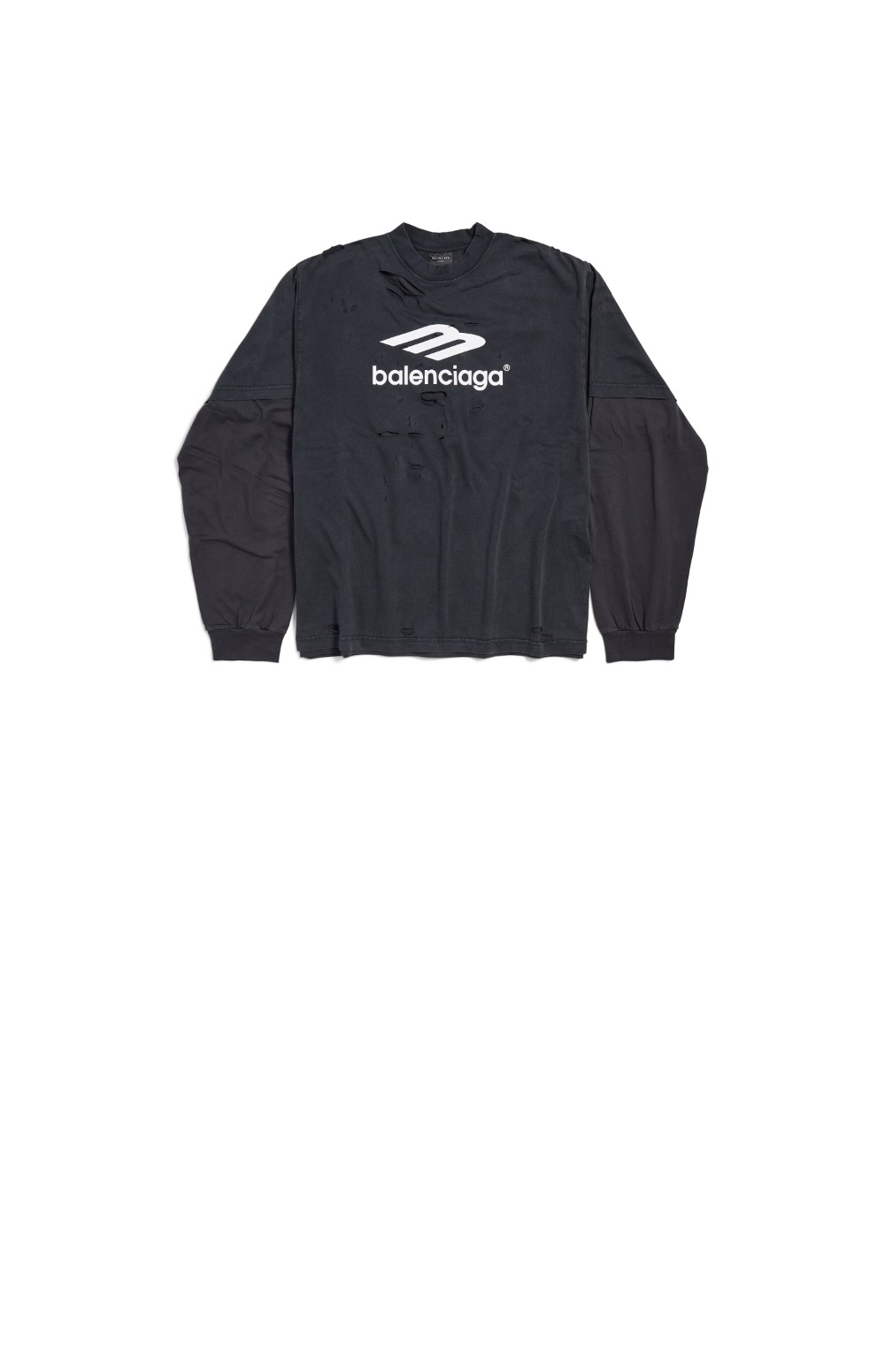 발렌시아가 스포츠 아이콘 미디엄 핏 레이어드 티셔츠