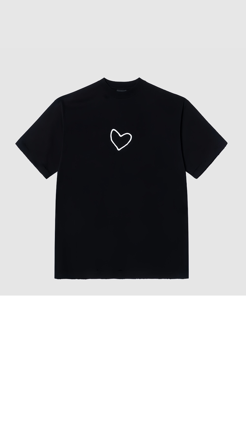 발렌시아가 로고 프린트 반팔