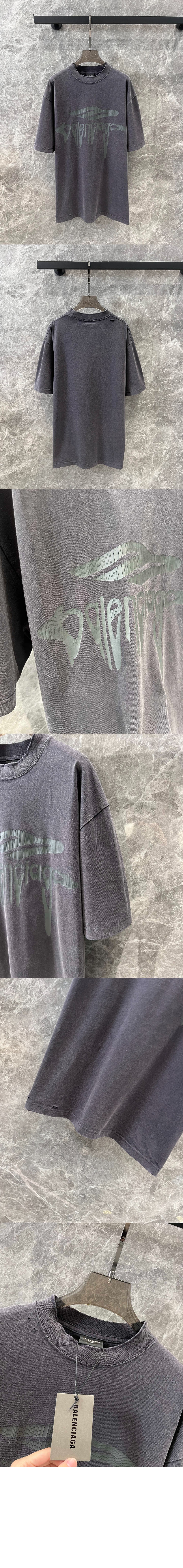 발렌시아가 리퀴파이드 오버사이즈 티셔츠