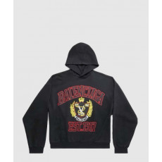 발렌시아가 로고 프린트 코튼 후디