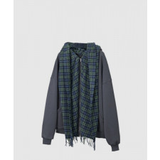 발렌시아가 스카프 집업 후드티