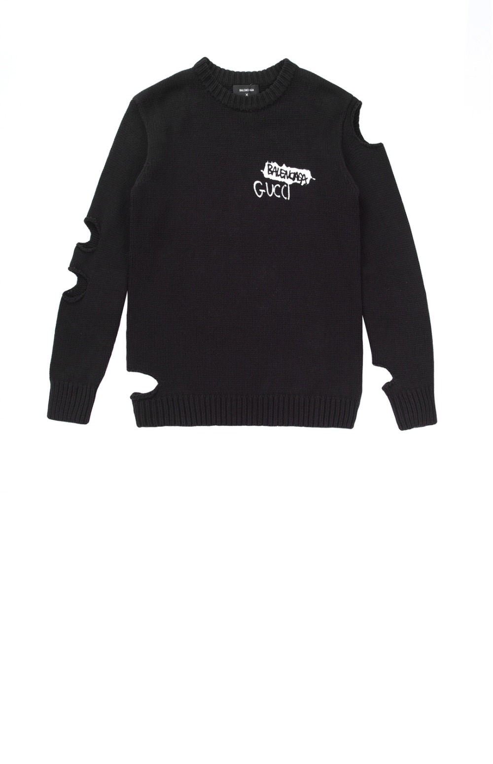 발렌시아가 프린트 니트 톱