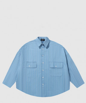 발렌시아가 로고 프린트 셔츠 톱