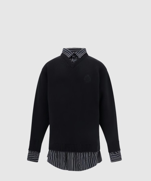 발렌시아가 레이어드 니트 스웨터