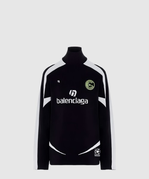 발렌시아가 프린트 니트 톱