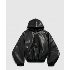 발렌시아가 후드가죽자켓