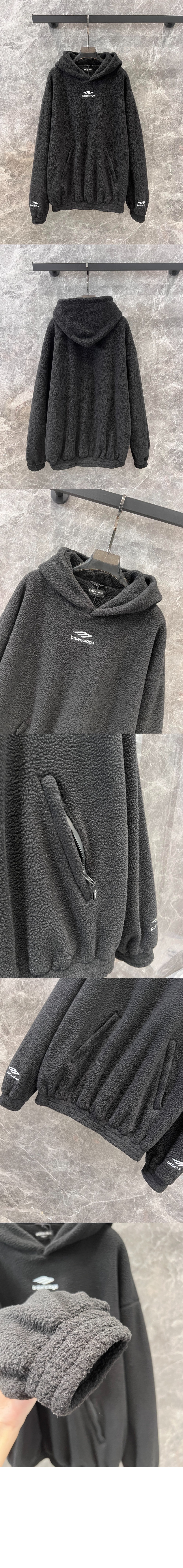 발렌시아가 후드 티셔츠