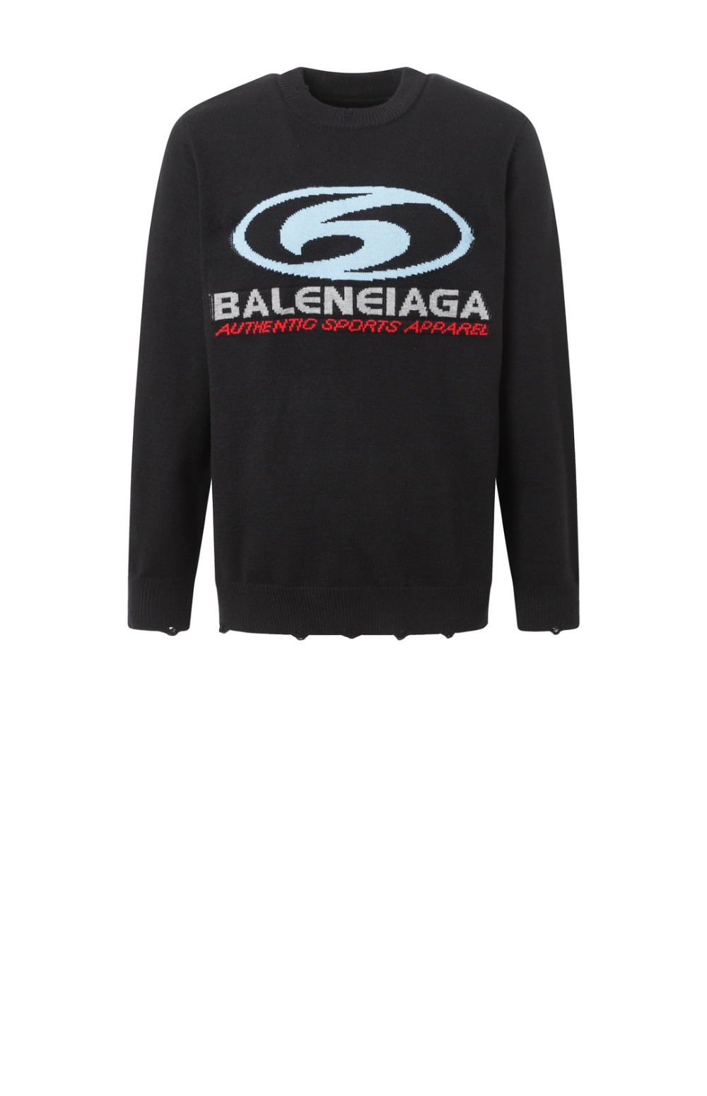 발렌시아가 로고 프린트 크루넥 스웨트셔츠