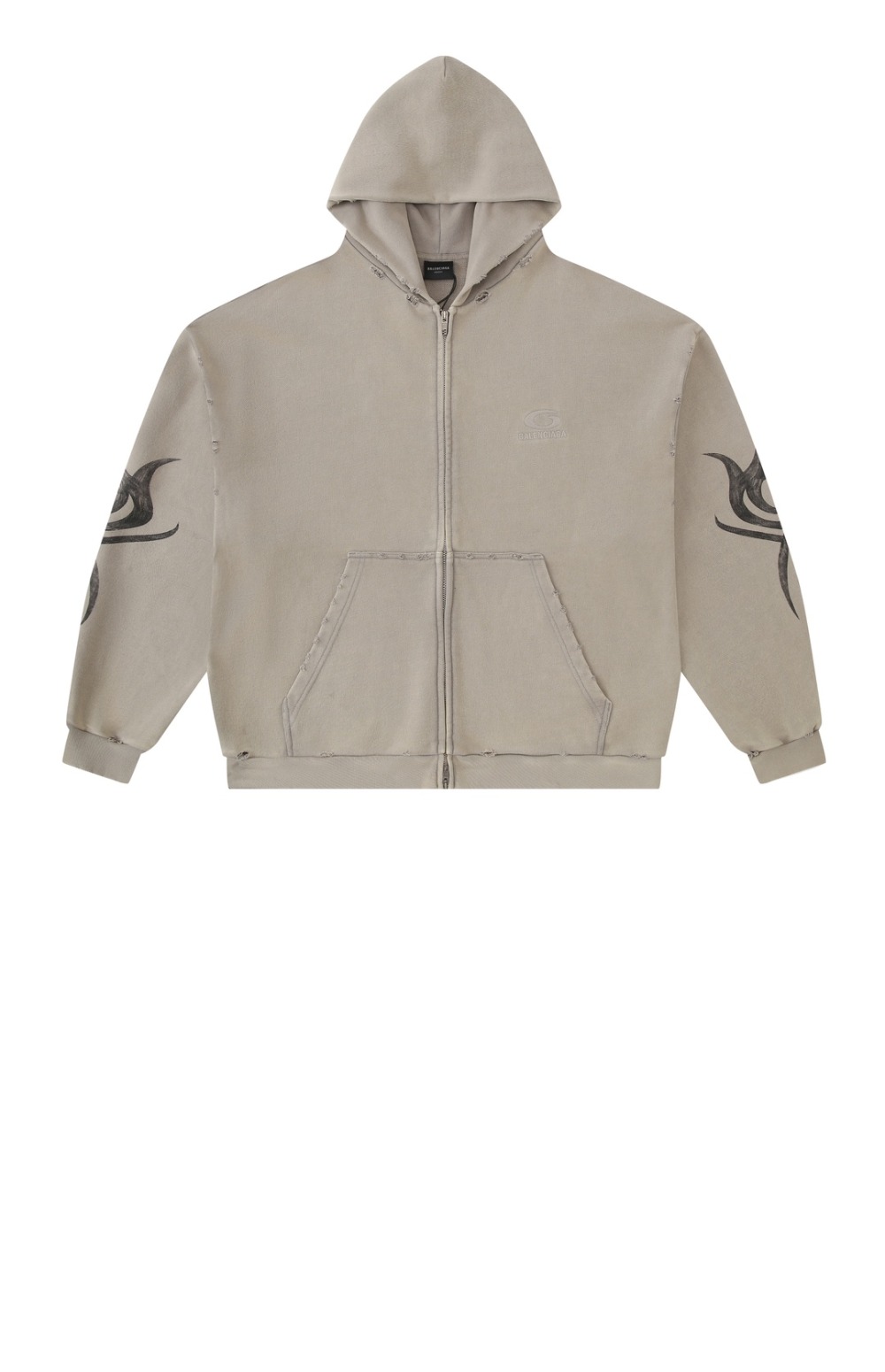 발렌시아가 집업 후드 레귤러 핏