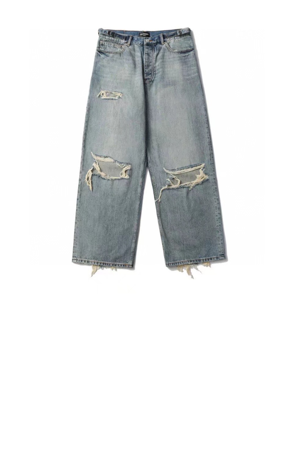 발렌시아가 패치드 포켓 배기 진