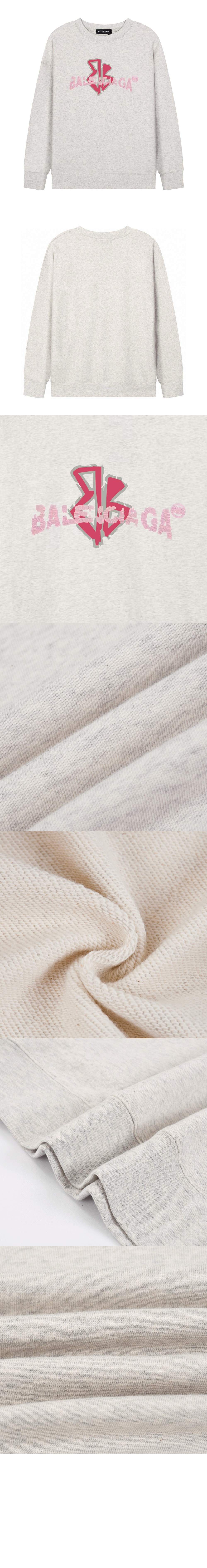 발렌시아가 로고 프린트 면 톱