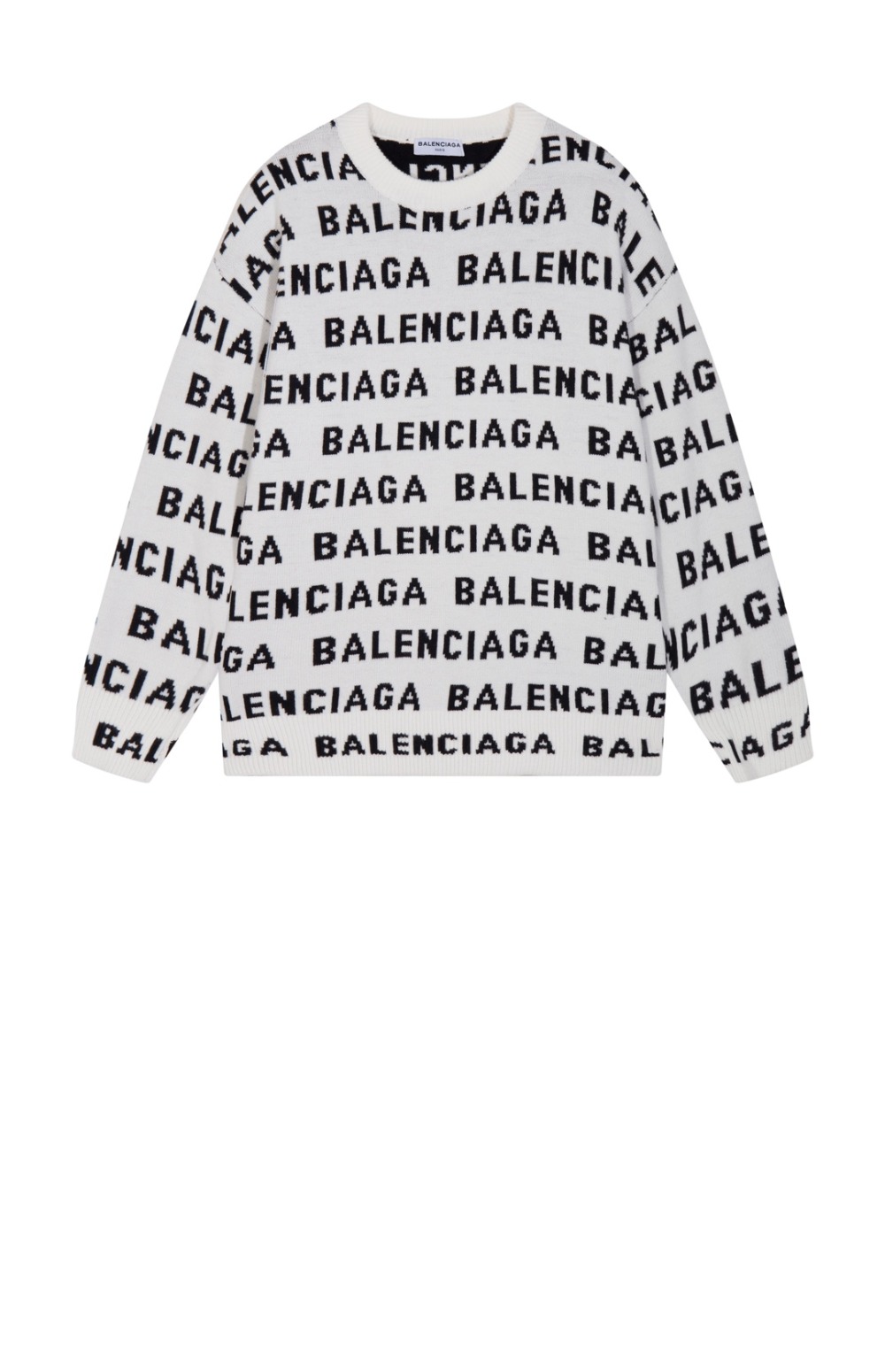 발렌시아가 프린트 니트 톱