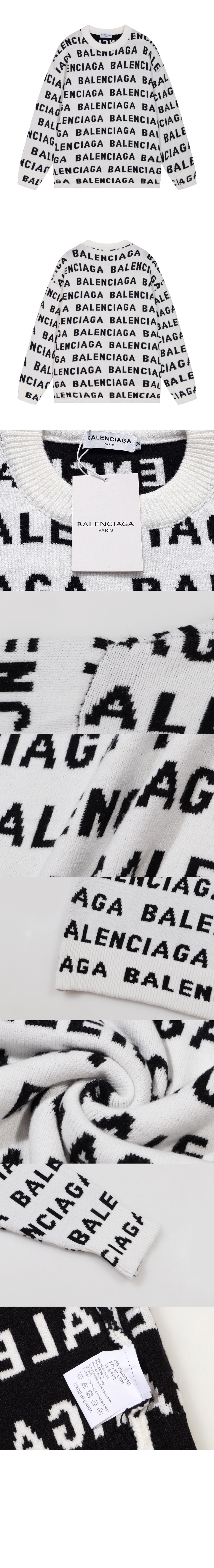 발렌시아가 프린트 니트 톱