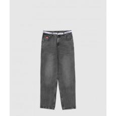 발렌시아가 웨이스트 로고 밴딩 데님 진