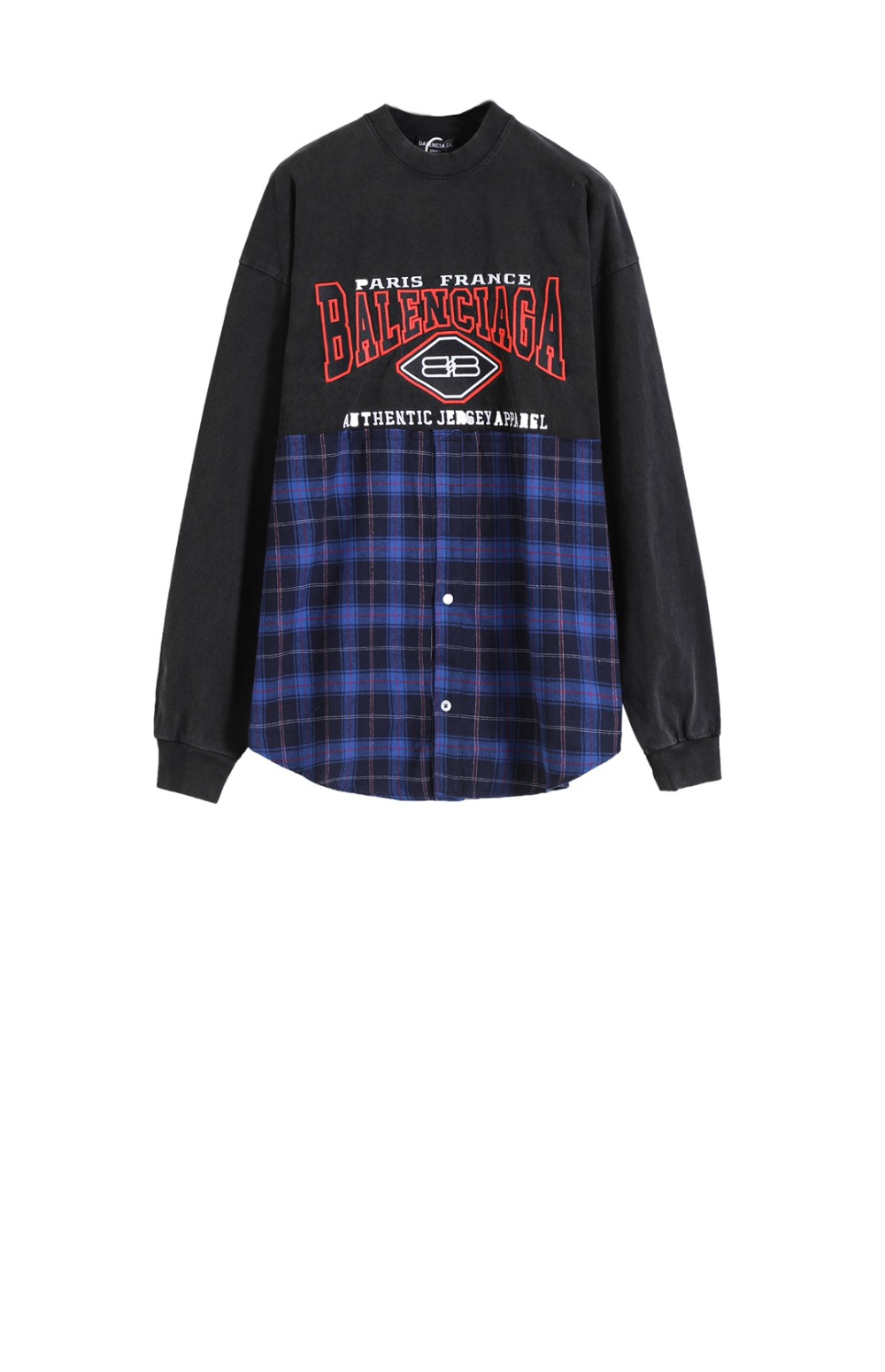 발렌시아가 어센틱 패치 긴팔 티셔츠