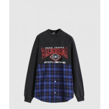 발렌시아가 어센틱 패치 긴팔 티셔츠