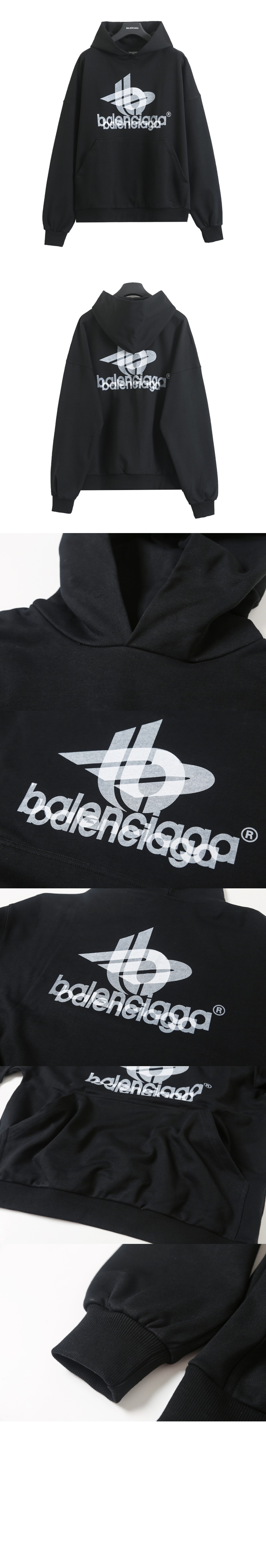 발렌시아가 후드 티셔츠