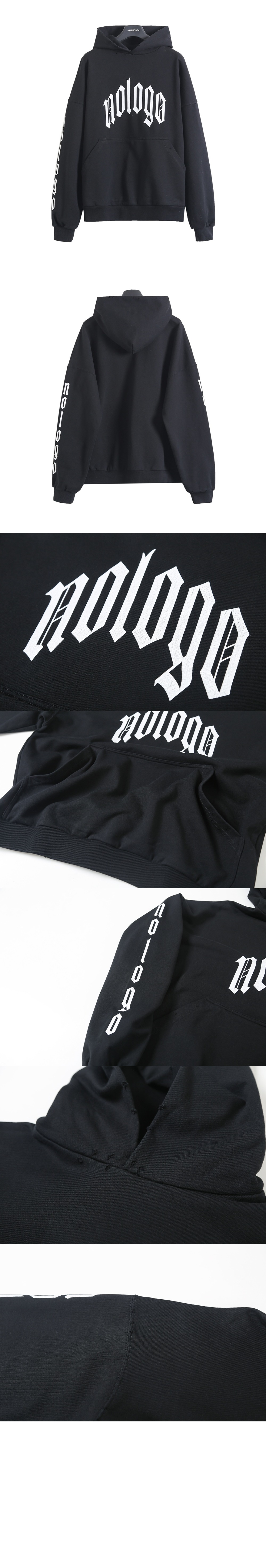 발렌시아가 후드 티셔츠