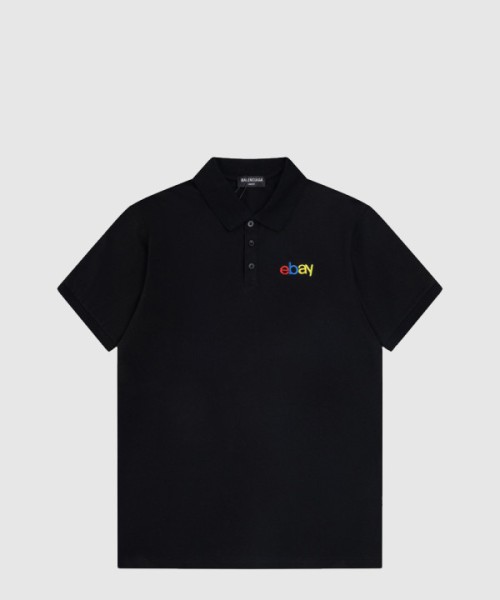 발렌시아가 이베이 자수 반팔 폴로 셔츠
