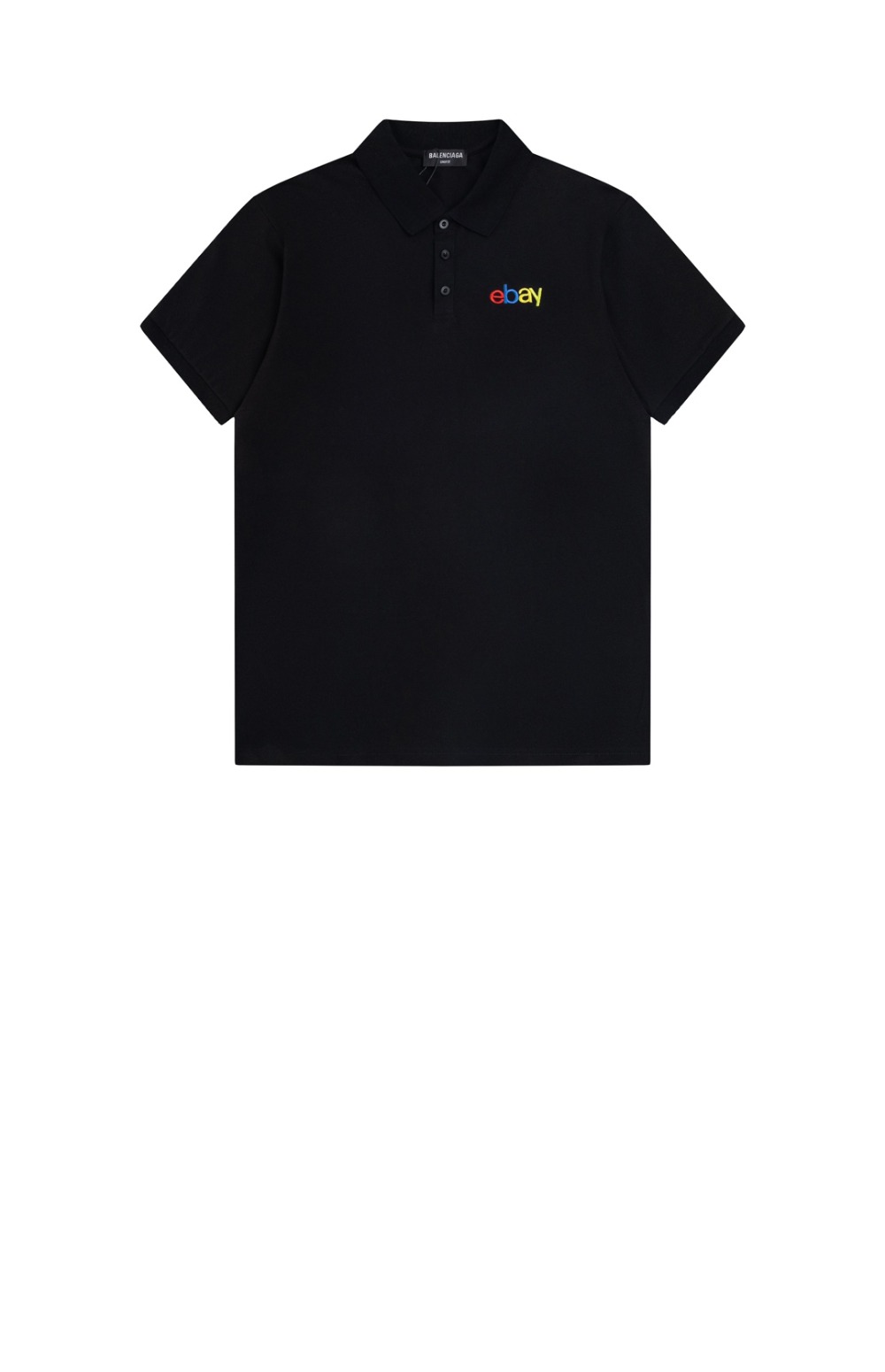 발렌시아가 이베이 자수 반팔 폴로 셔츠