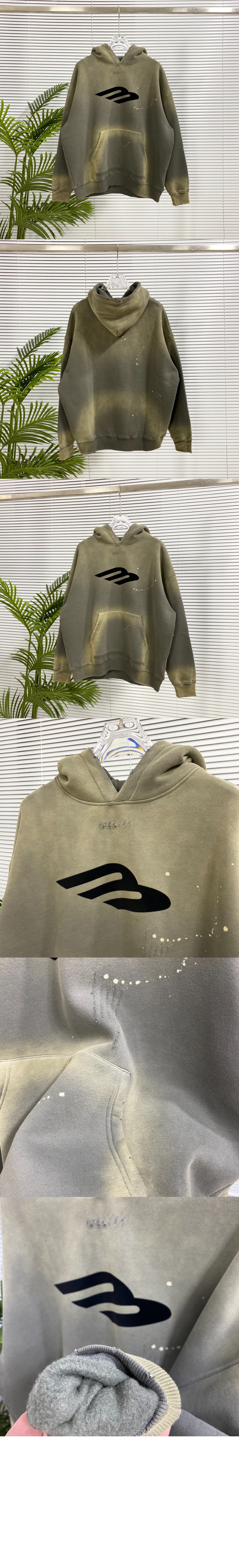 발렌시아가 로고 프린트 면 톱