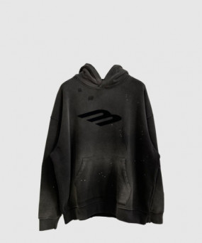 발렌시아가 로고 프린트 면 톱