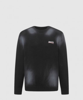 발렌시아가 로고 프린트 면 톱