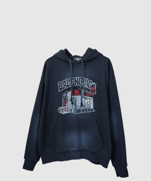 발렌시아가 맨투맨 스웨트셔츠 탑