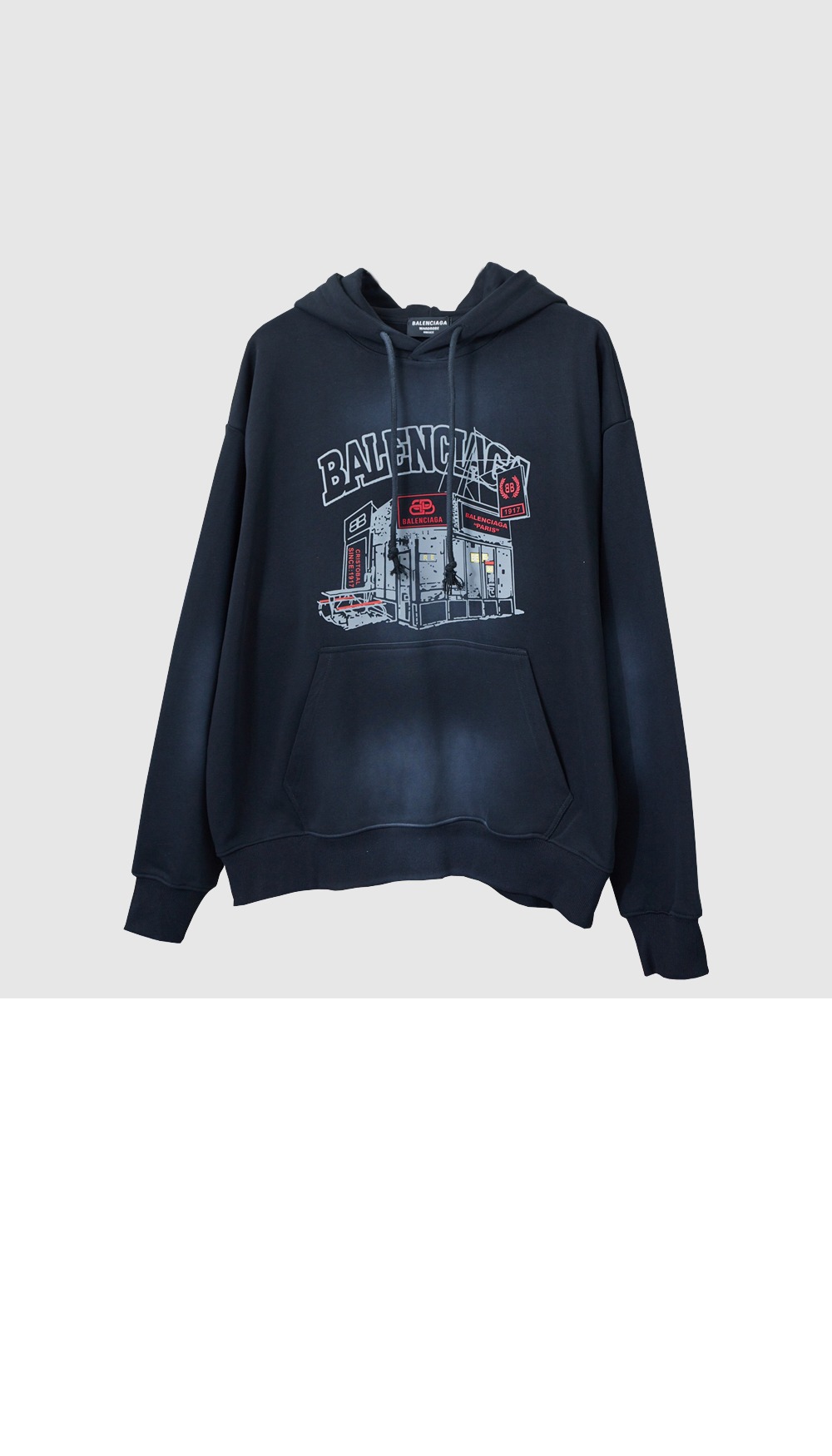 발렌시아가 맨투맨 스웨트셔츠 탑