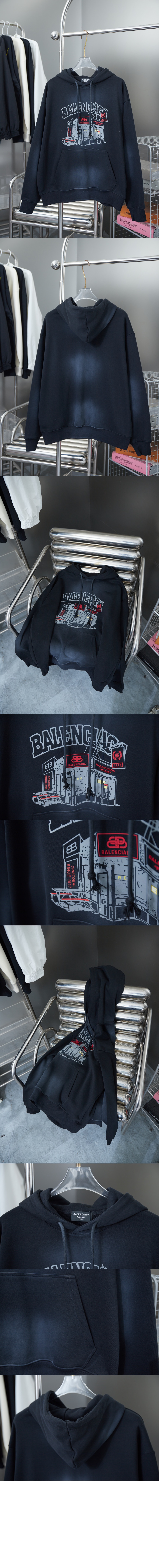 발렌시아가 맨투맨 스웨트셔츠 탑