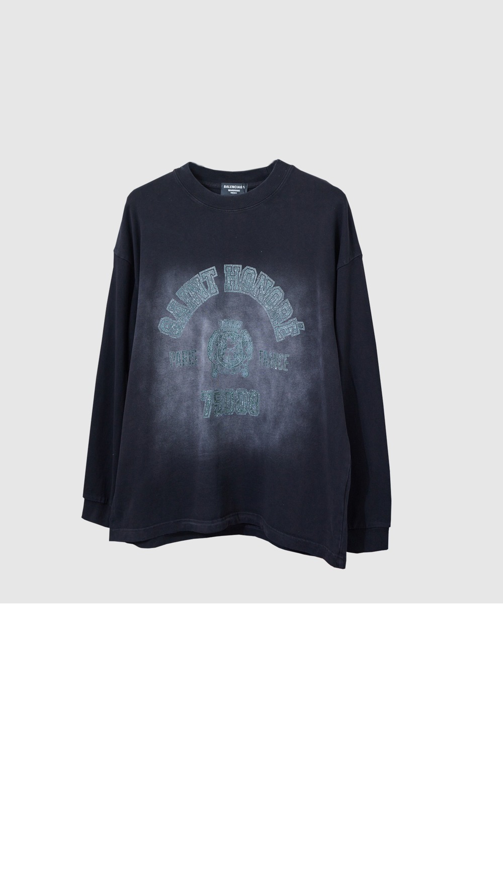 발렌시아가 로고 프린트 면 톱