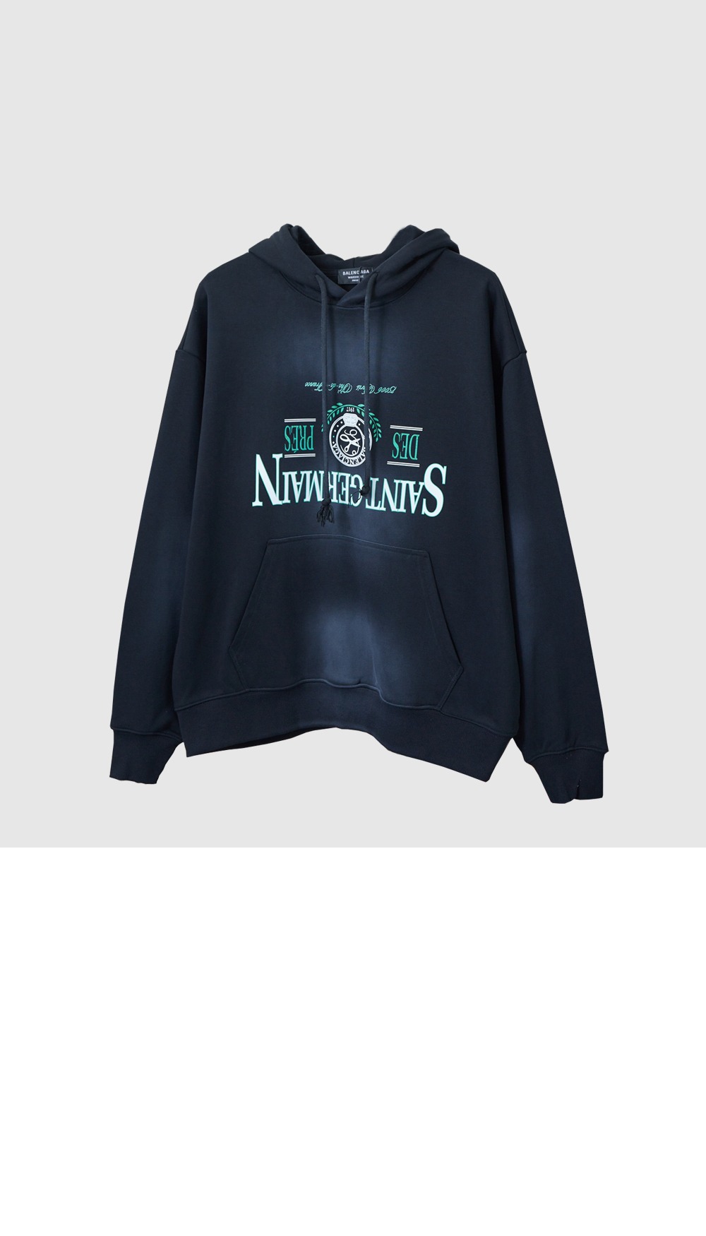 발렌시아가 로고 프린트 면 톱