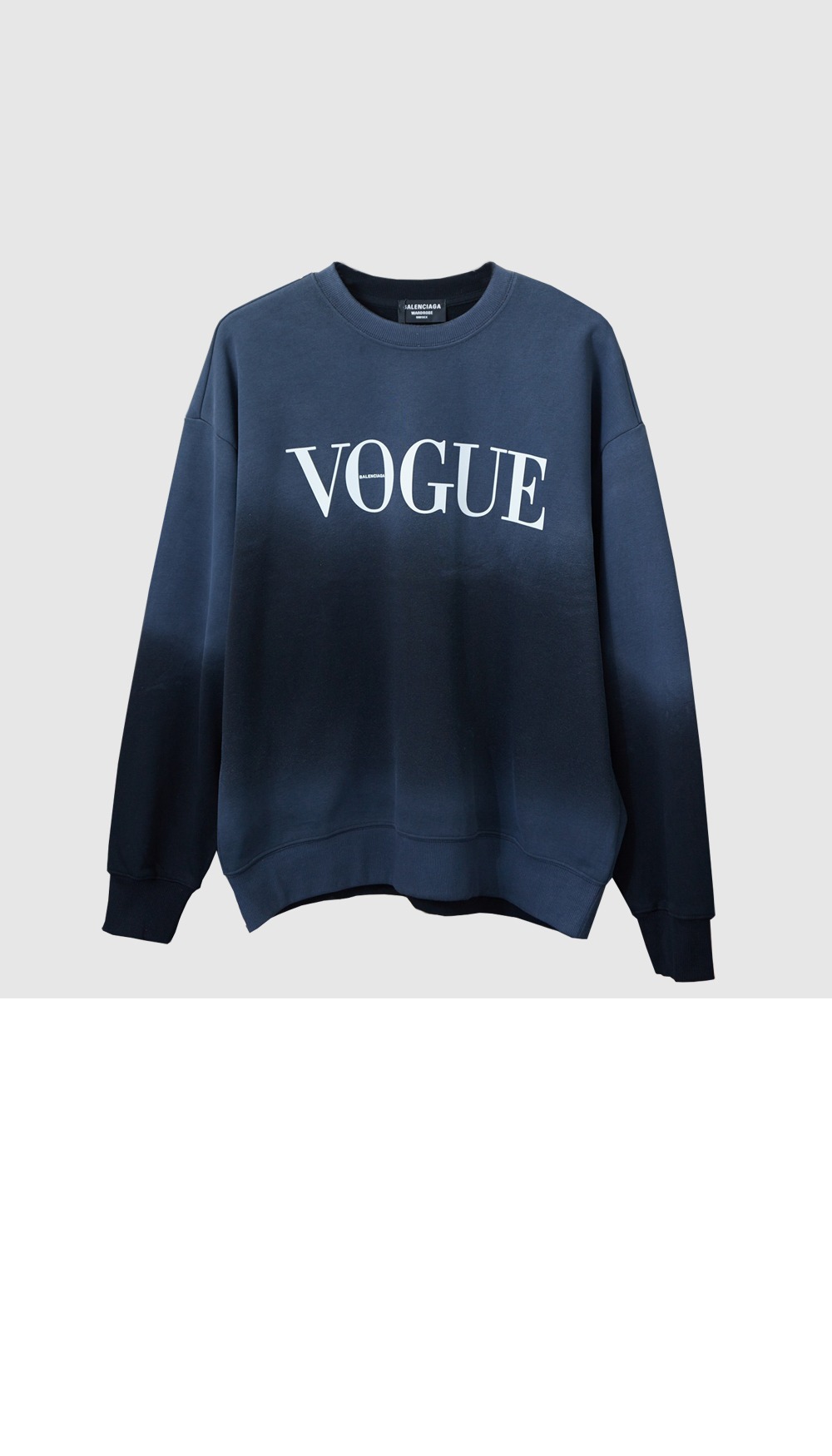 발렌시아가 로고 프린트 면 톱