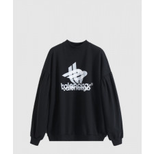 발렌시아가 로고 프린트 면 톱