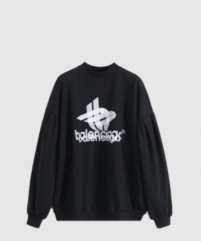 발렌시아가 로고 프린트 면 톱