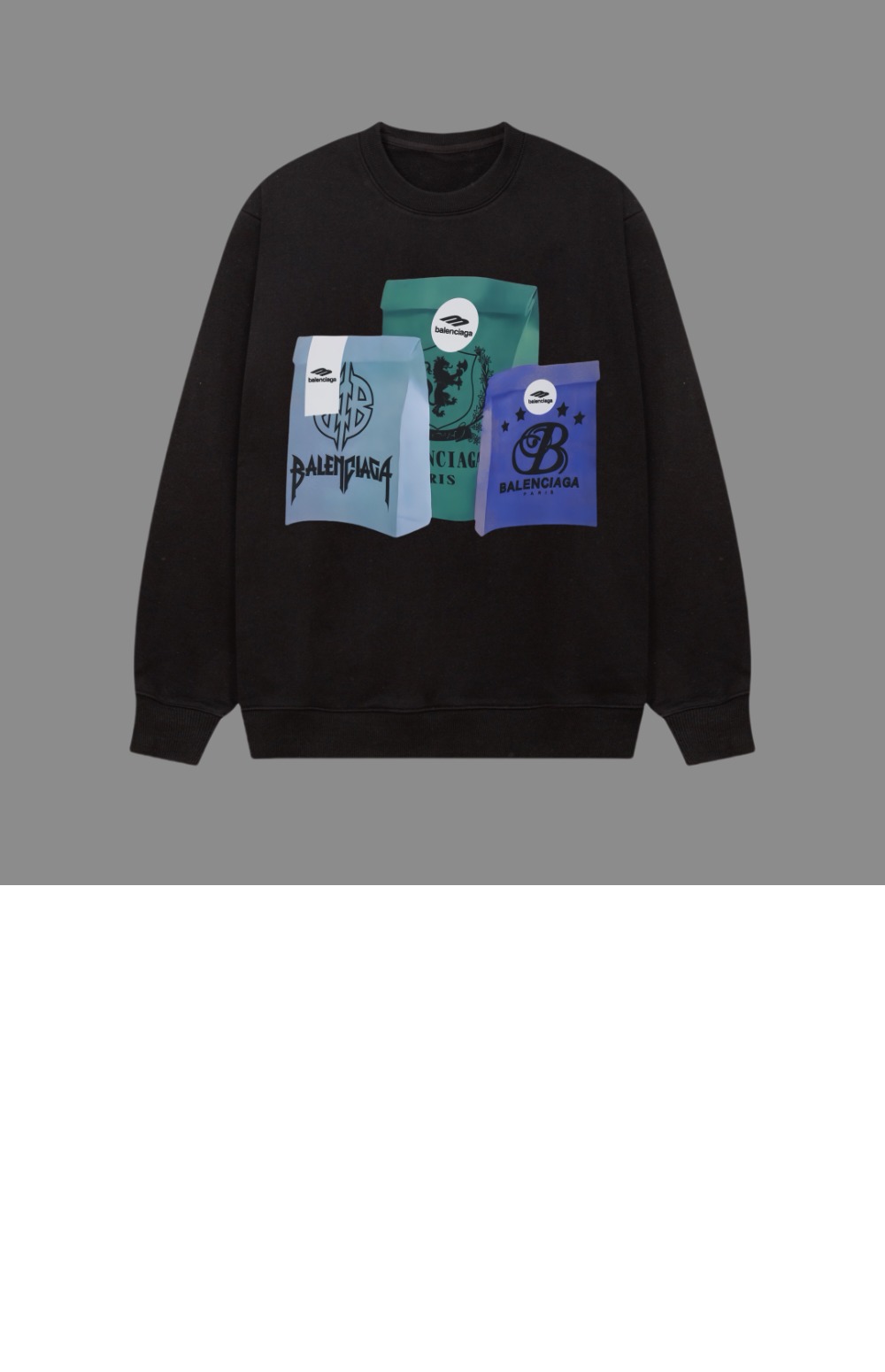 발렌시아가 로고 프린트 스웨트셔츠