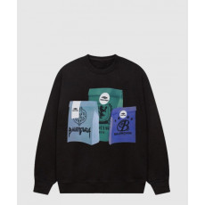 발렌시아가 로고 프린트 스웨트셔츠