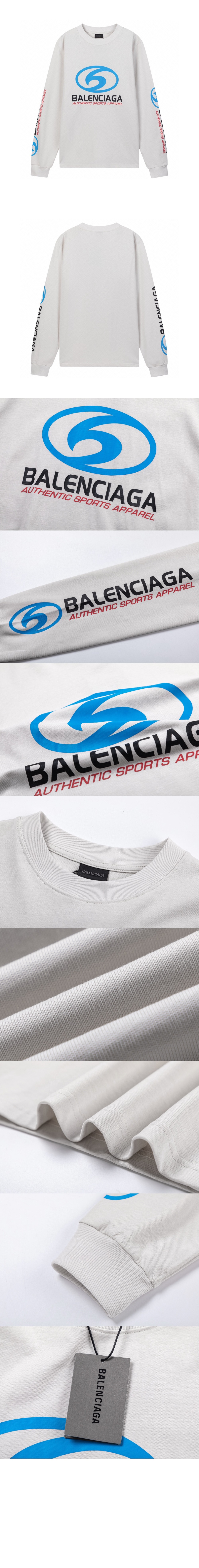 발렌시아가 로고 프린트 크루넥 스웨트셔츠