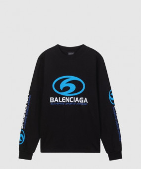 발렌시아가 로고 프린트 크루넥 스웨트셔츠