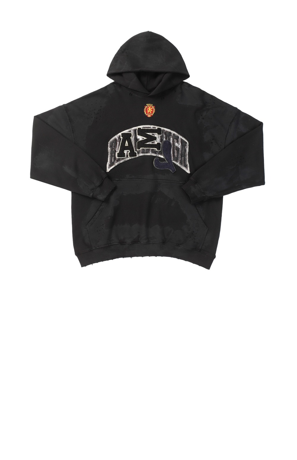 발렌시아가 스케이터 오버사이즈 후디 워시드