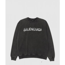 발렌시아가 로고 프린트 면 톱