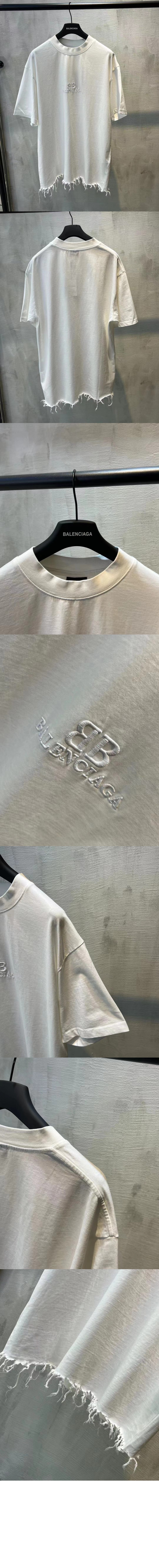 발렌시아가 BB 클래식 발렌시아가 오버사이즈 크롭 티셔츠