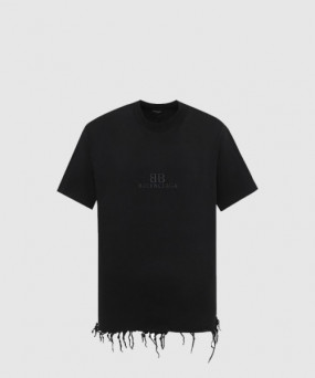 발렌시아가 BB 클래식 발렌시아가 오버사이즈 크롭 티셔츠