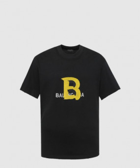 발렌시아가 로고 프린트 반팔