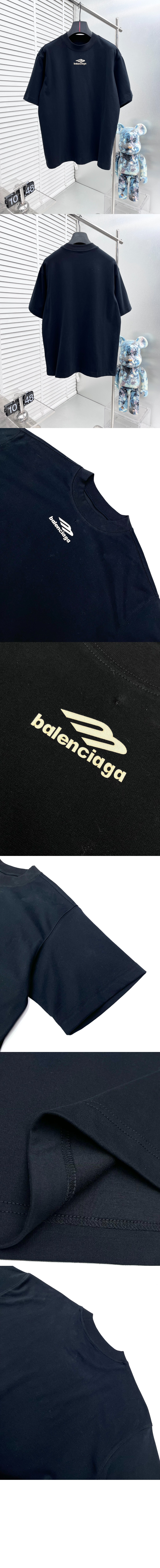 발렌시아가 로고 프린트 반팔