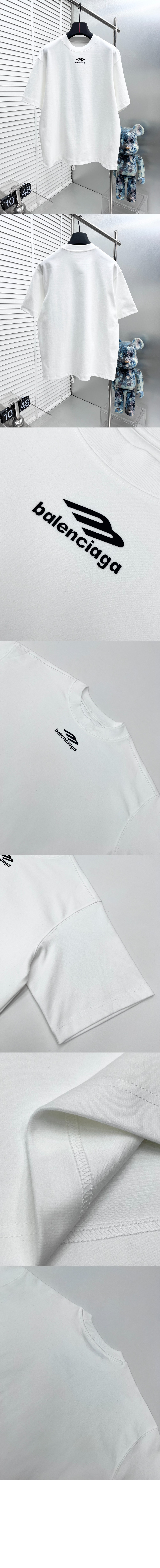 발렌시아가 로고 프린트 반팔