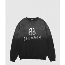 발렌시아가 로고 프린트 면 톱