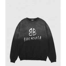 발렌시아가 로고 프린트 면 톱