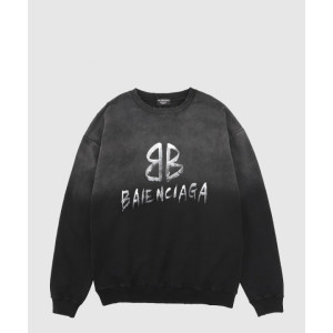 발렌시아가 로고 프린트 면 톱