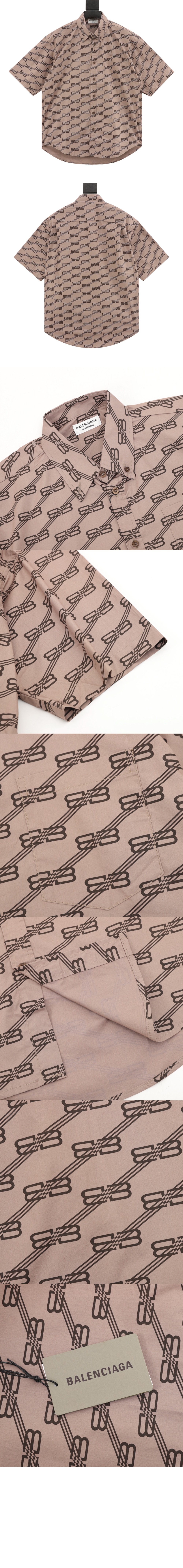 발렌시아가 로고 프린트 셔츠 톱